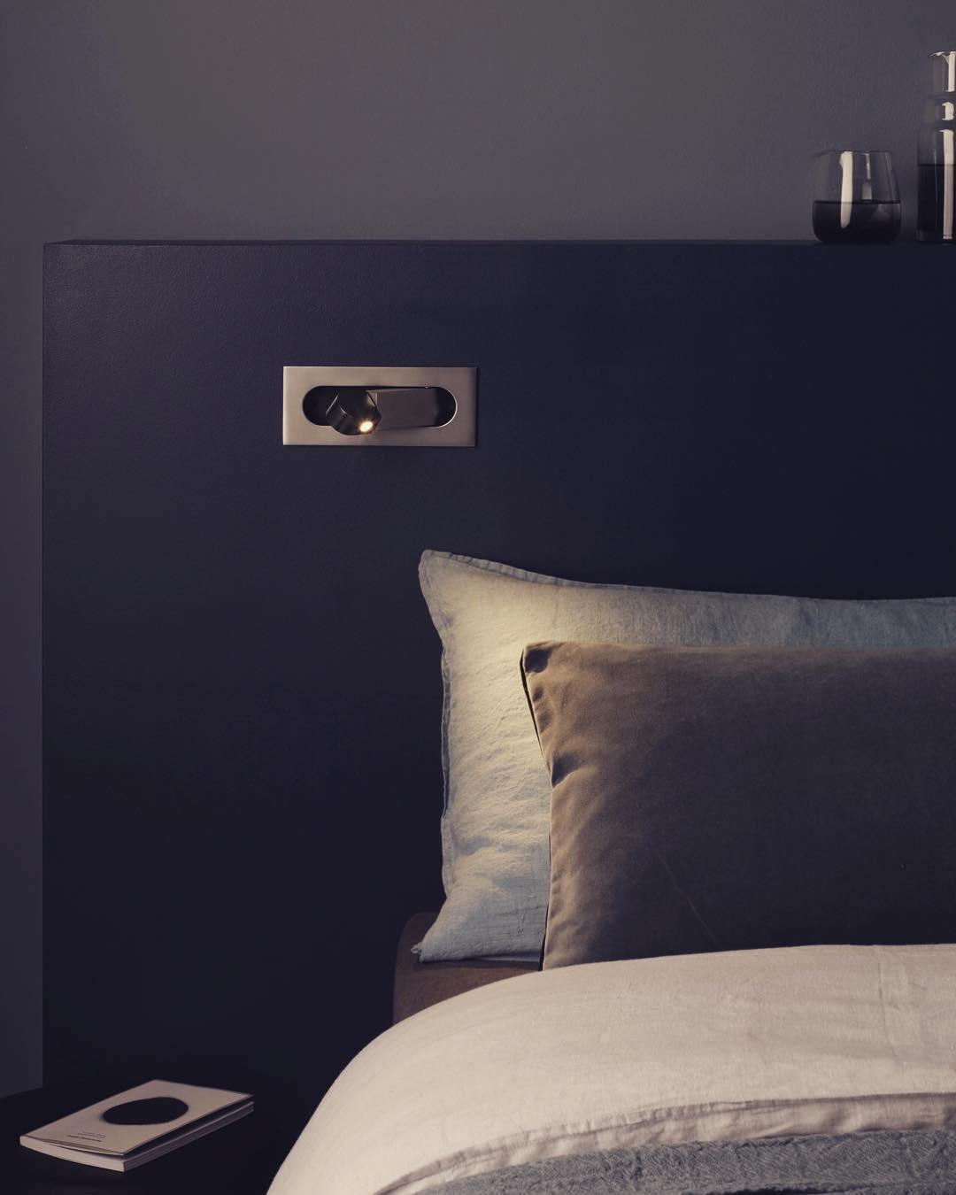 Aplique de pared LED rectangular empotrado ajustable moderno 1 luz