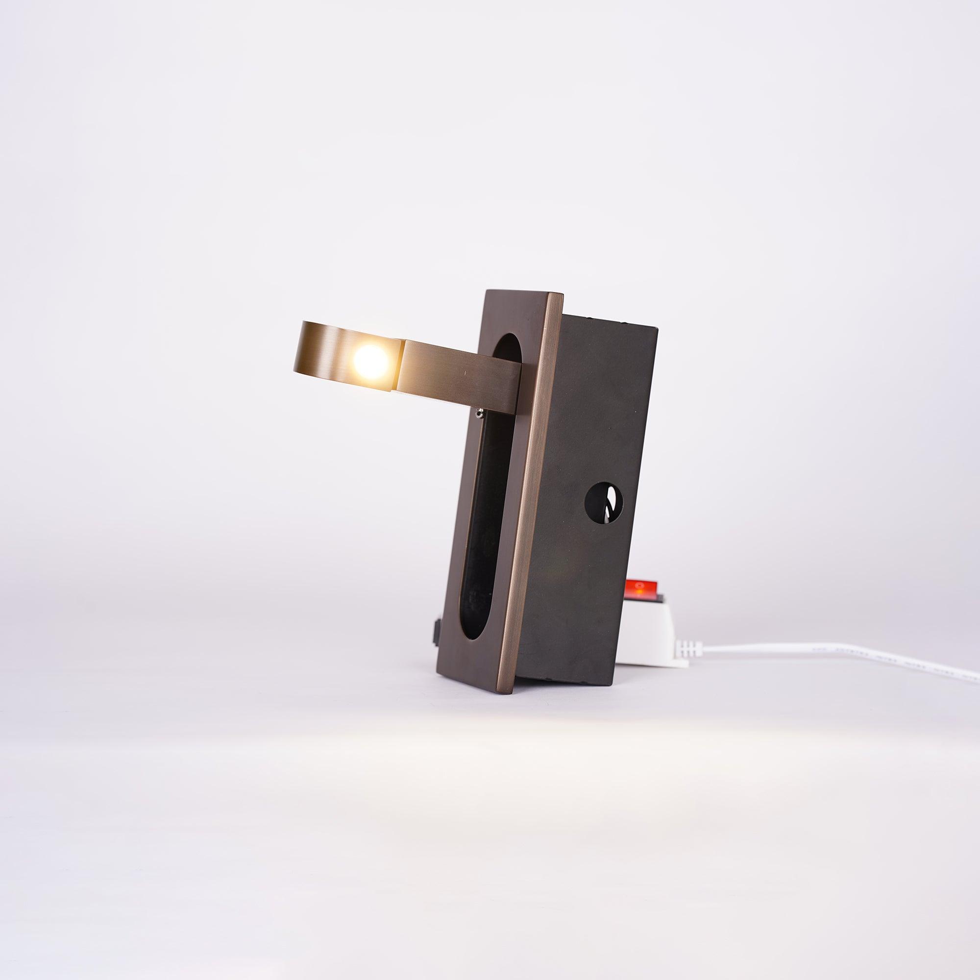 Aplique de pared LED rectangular empotrado ajustable moderno 1 luz