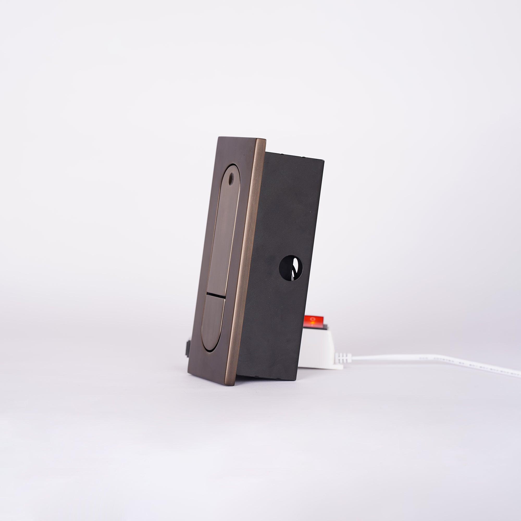 Aplique de pared LED rectangular empotrado ajustable moderno 1 luz