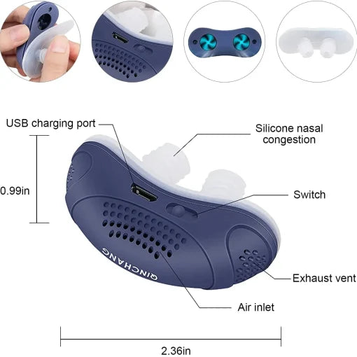 Mikro-CPAP Schlafapnoe-Gerät für Reisen & Anti-Schnarch – CPAP-Alternative