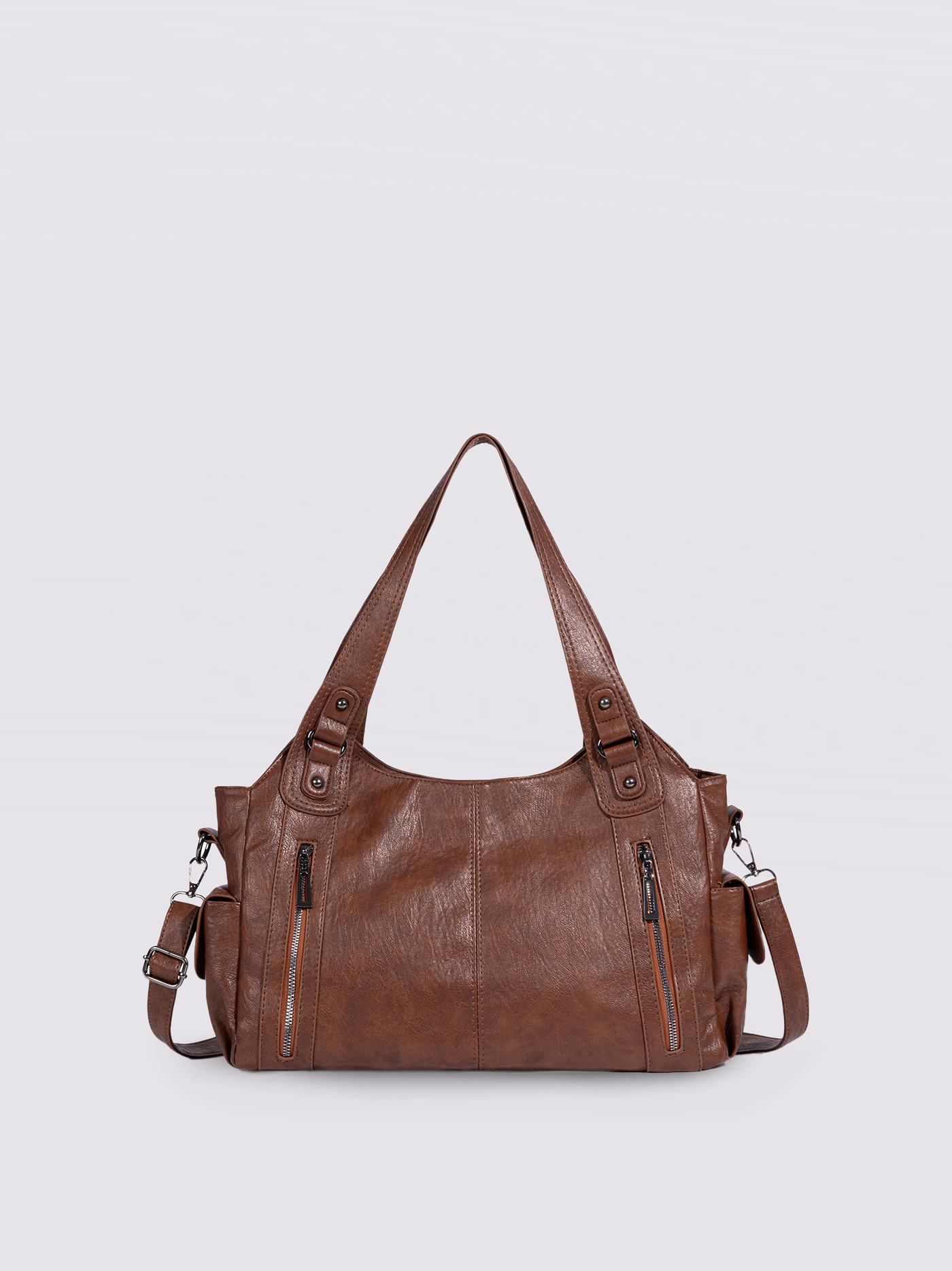 Alltags-Eleganz | Schwarze Ledertasche zum Tragen