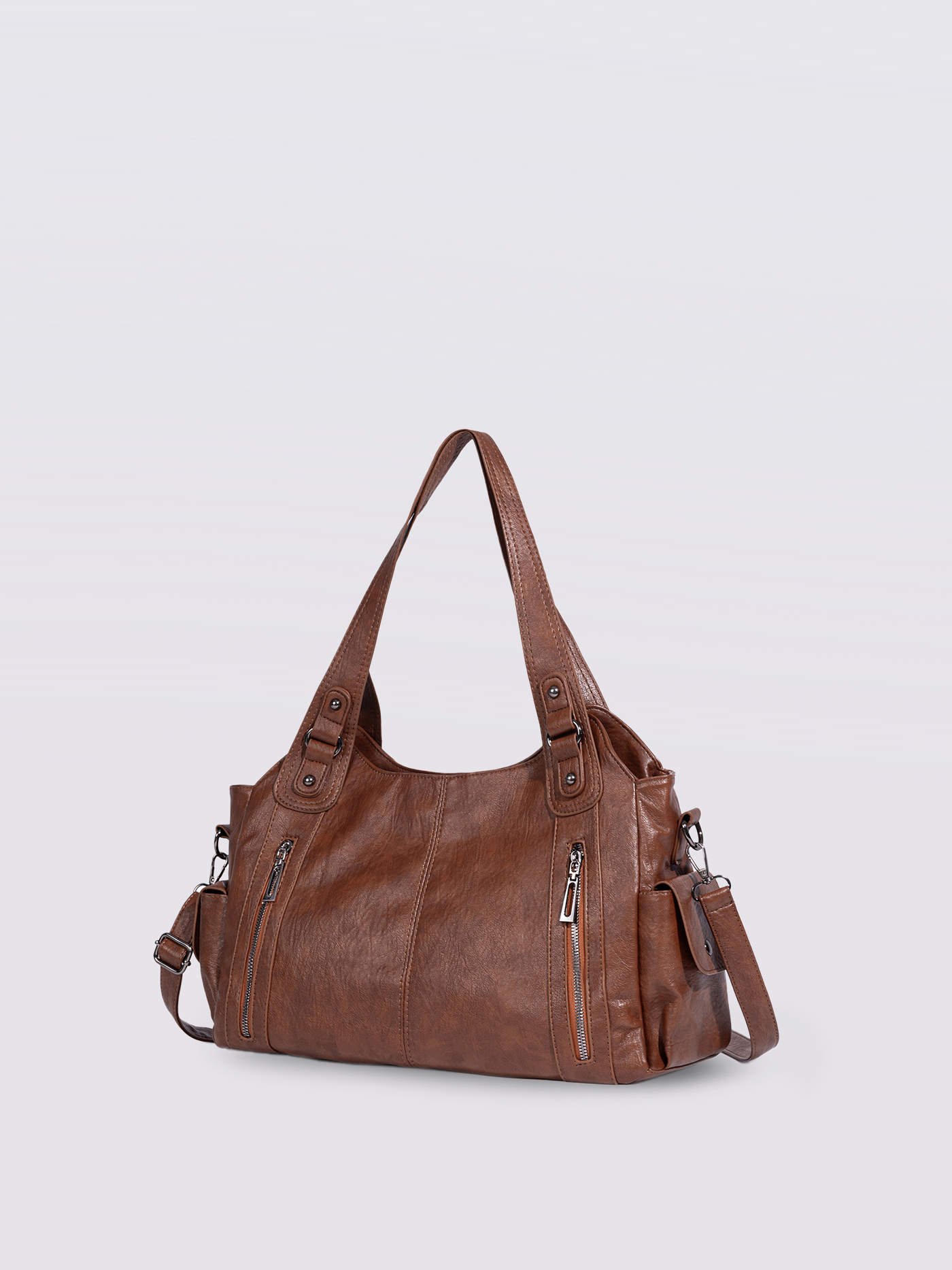 Alltags-Eleganz | Schwarze Ledertasche zum Tragen