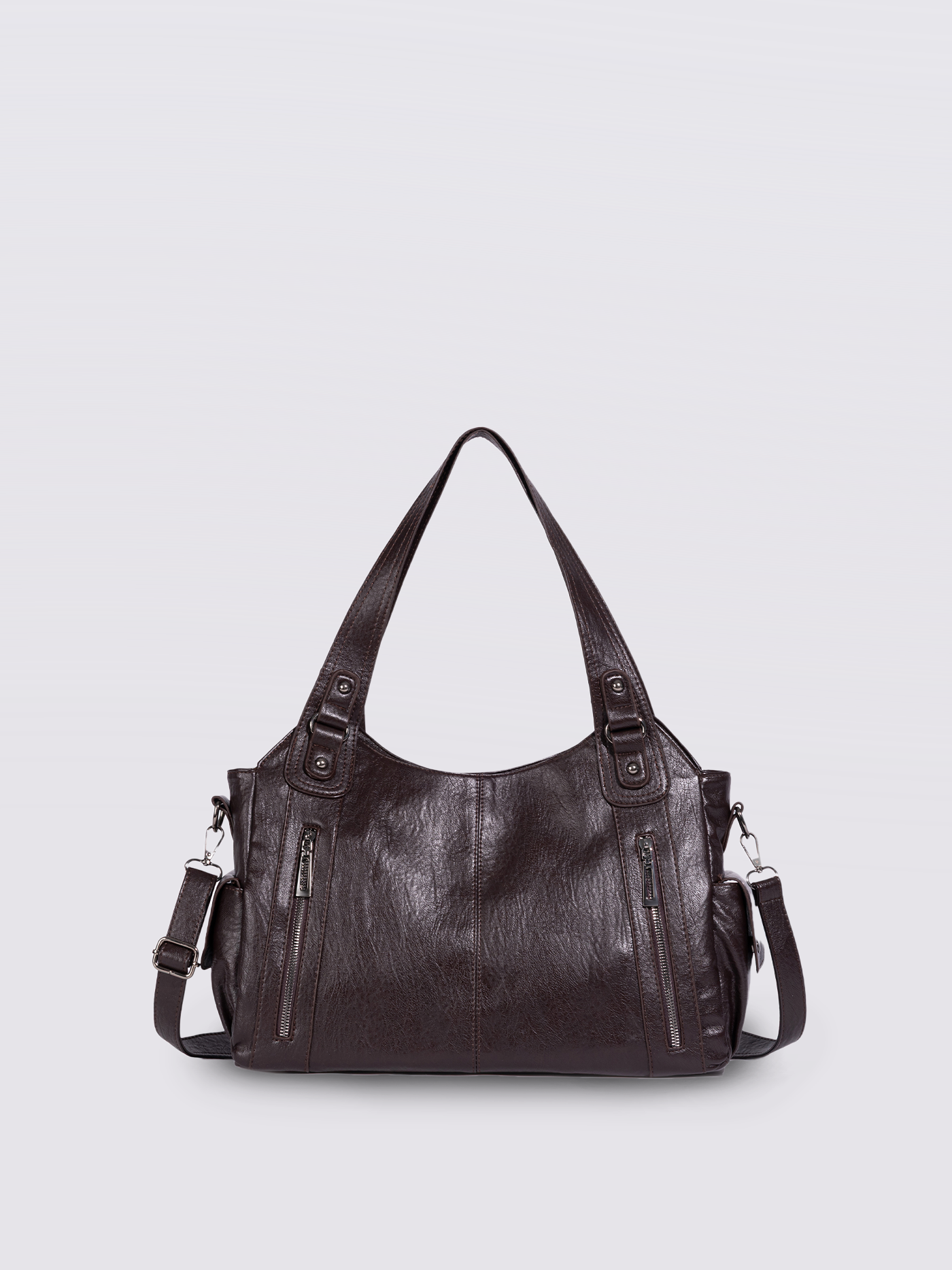 Alltags-Eleganz | Schwarze Ledertasche zum Tragen