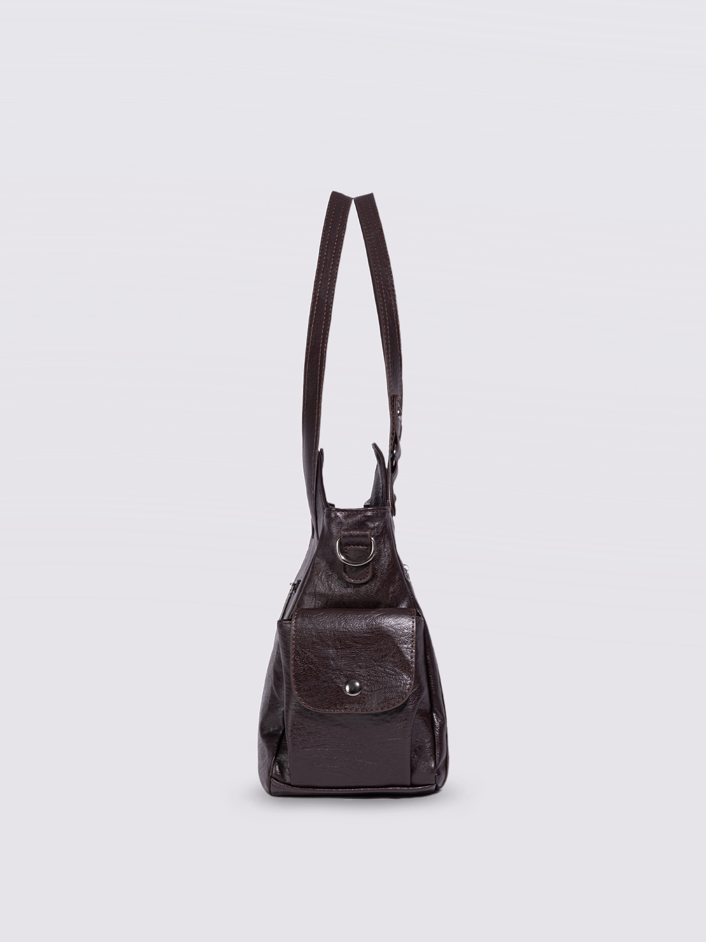 Alltags-Eleganz | Schwarze Ledertasche zum Tragen