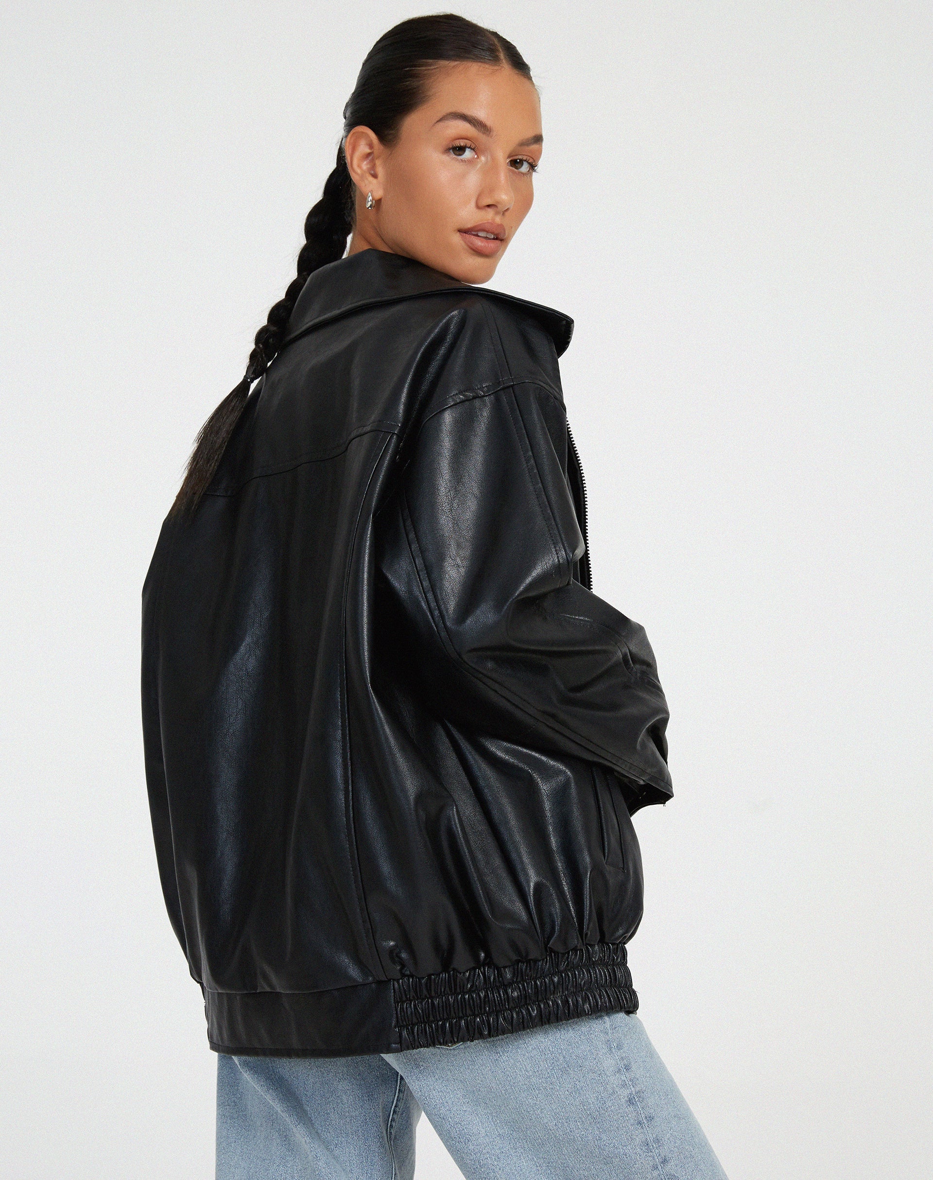 Puili | Chaqueta de cuero holgada
