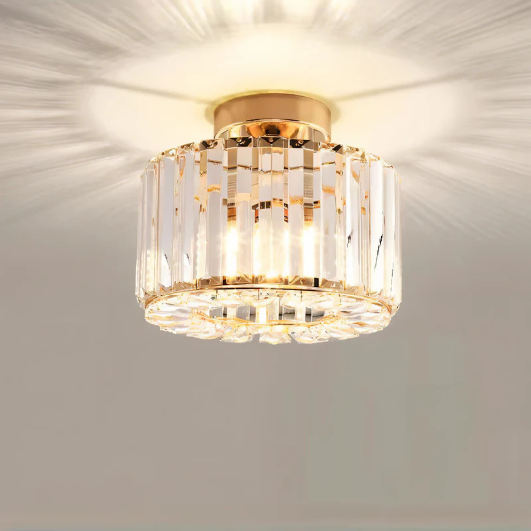 Lámpara de techo elegante de cristal empotrada – Lámpara LED moderna para decoración de sala y dormitorio