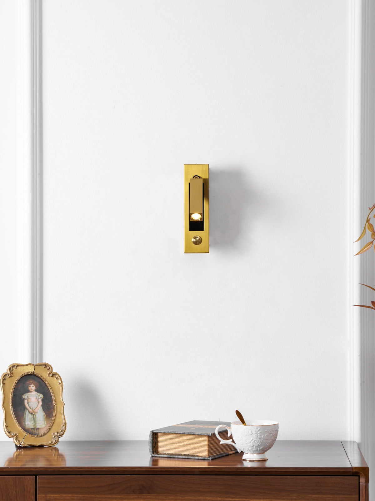 Aplique de pared moderno minimalista empotrado de aluminio con LED 1 luz