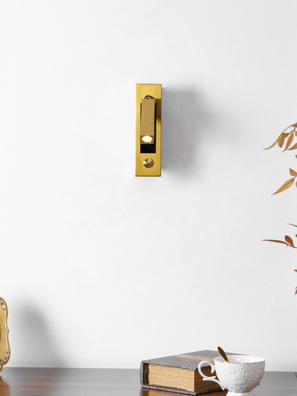 Aplique de pared moderno minimalista empotrado de aluminio con LED 1 luz