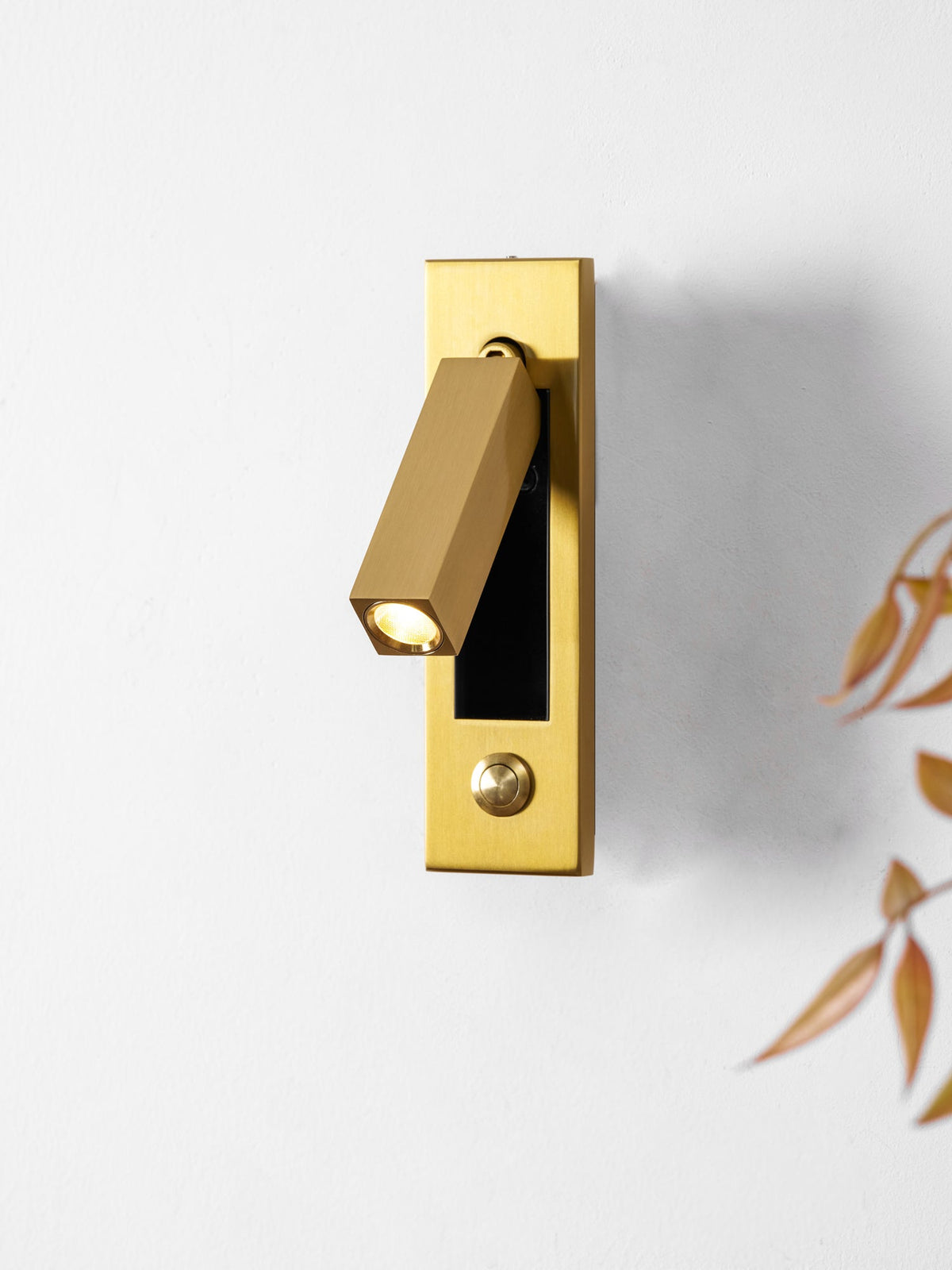Aplique de pared moderno minimalista empotrado de aluminio con LED 1 luz