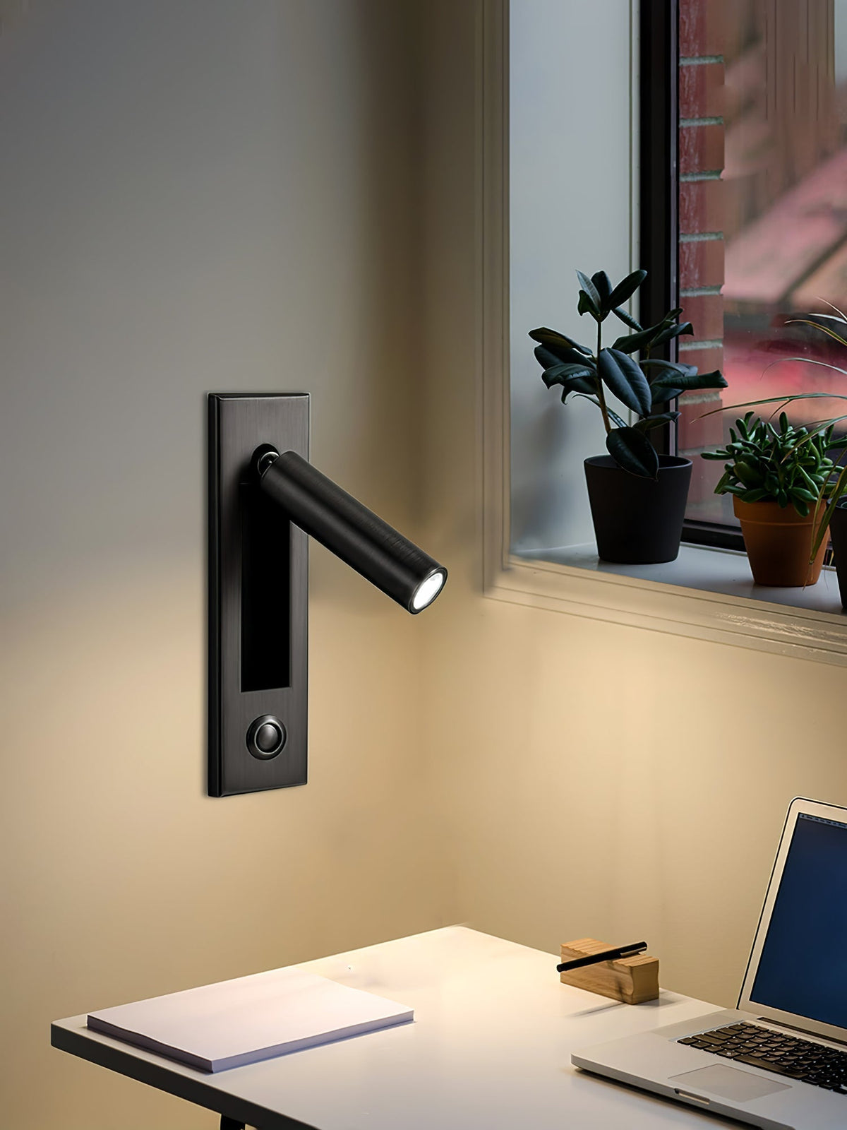 Aplique de pared moderno minimalista empotrado de aluminio con LED 1 luz