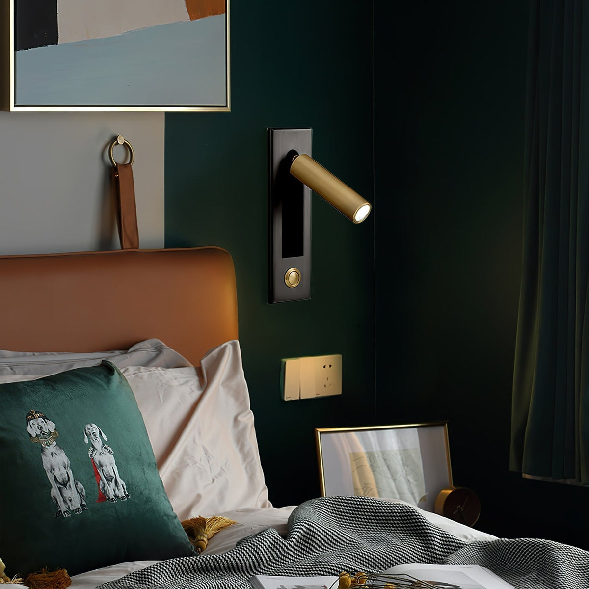 Aplique de pared moderno minimalista empotrado de aluminio con LED 1 luz