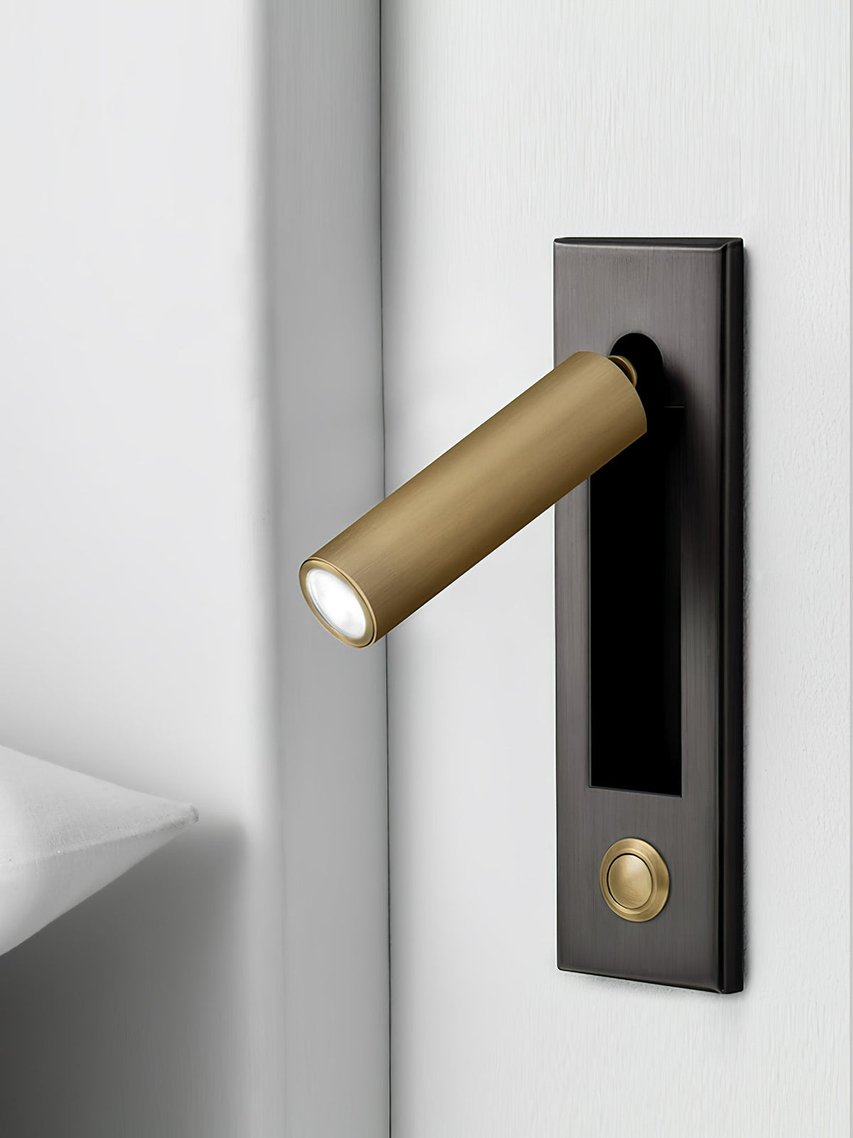 Aplique de pared moderno minimalista empotrado de aluminio con LED 1 luz