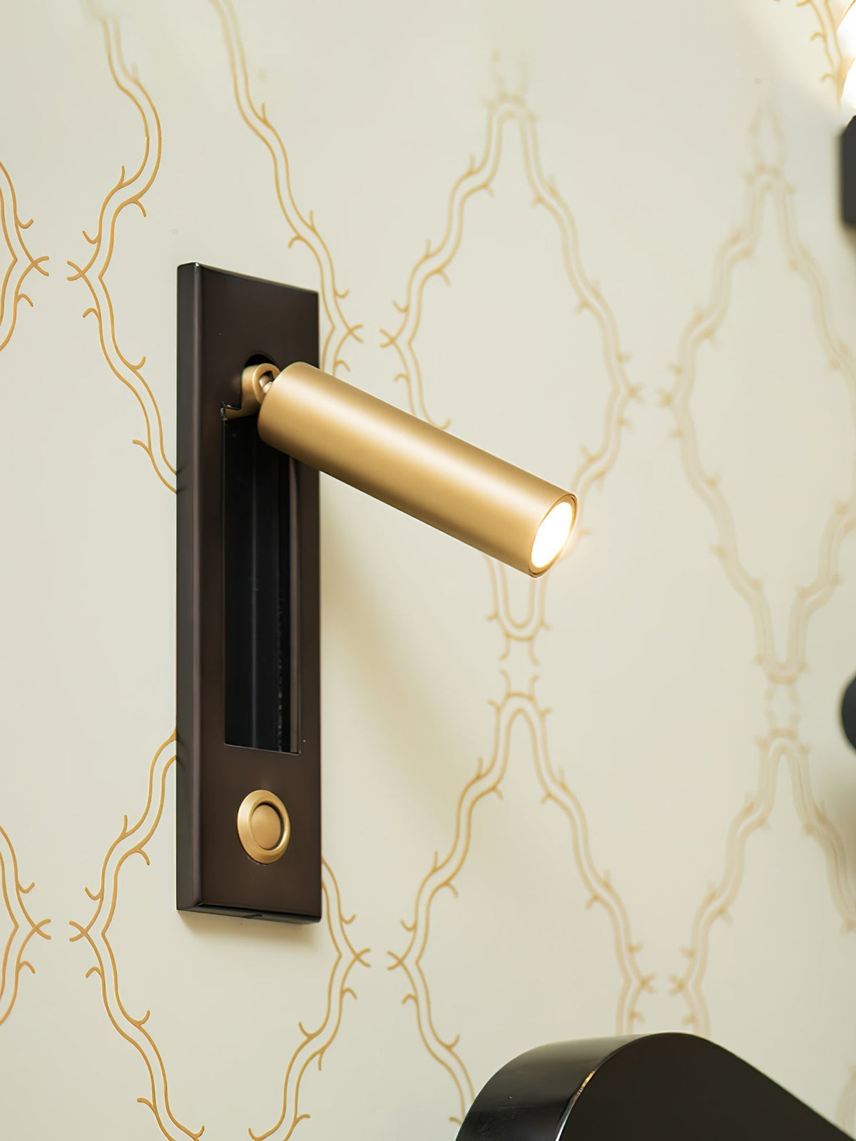 Aplique de pared moderno minimalista empotrado de aluminio con LED 1 luz