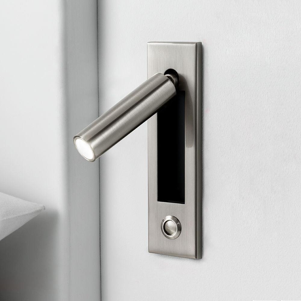 Aplique de pared moderno minimalista empotrado de aluminio con LED 1 luz