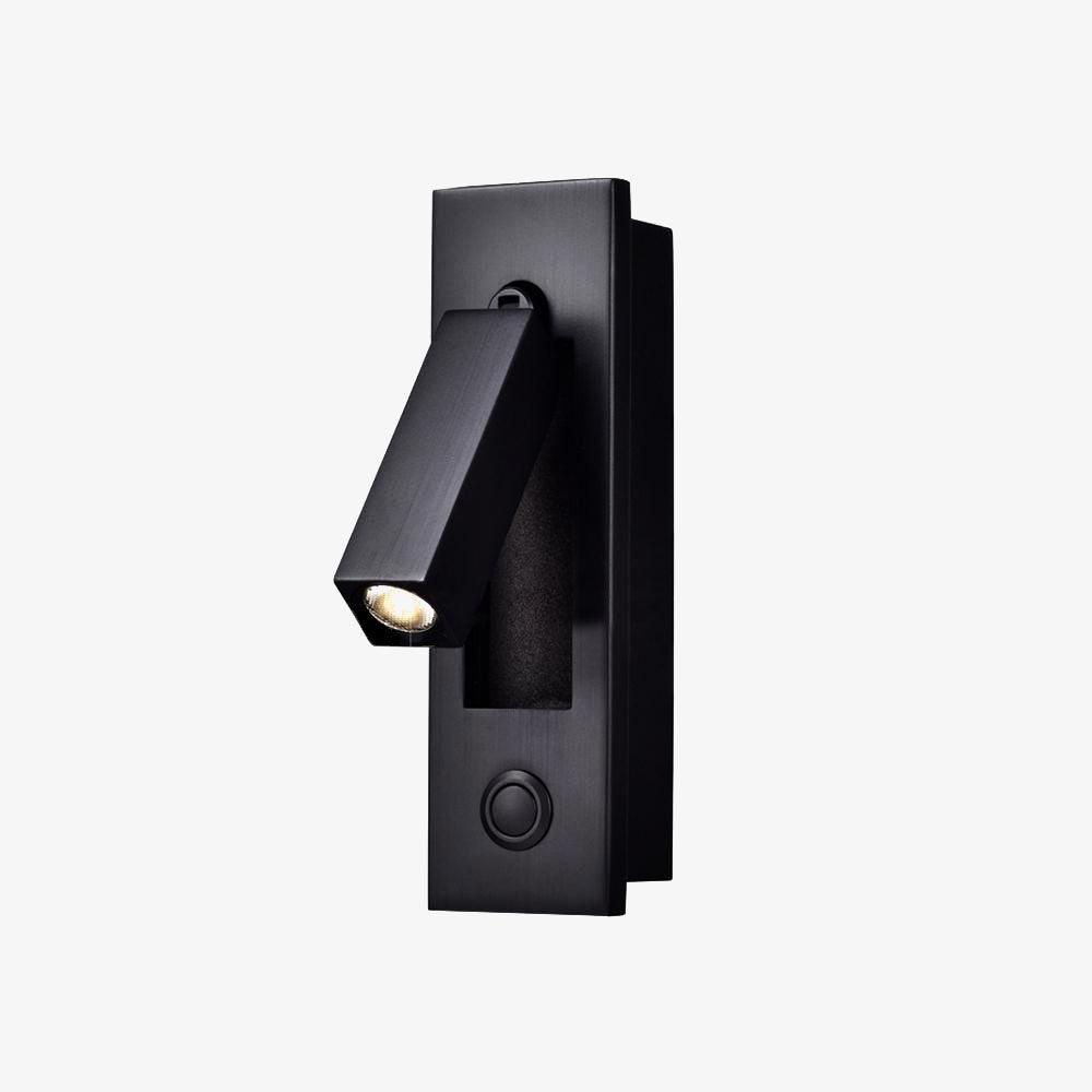 Aplique de pared moderno minimalista empotrado de aluminio con LED 1 luz