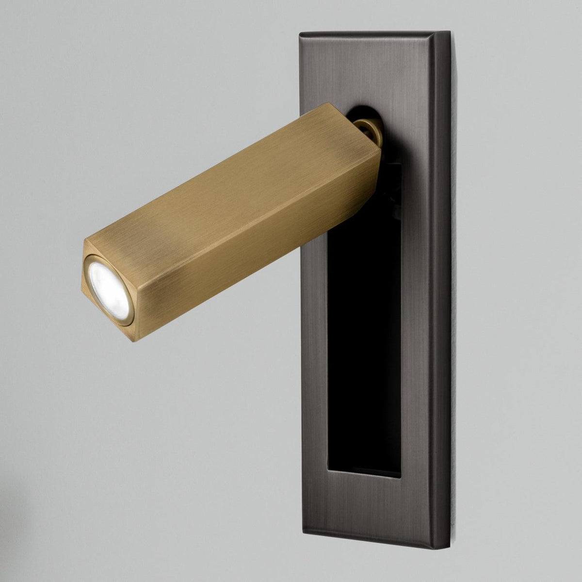 Aplique de pared moderno minimalista empotrado de aluminio con LED 1 luz