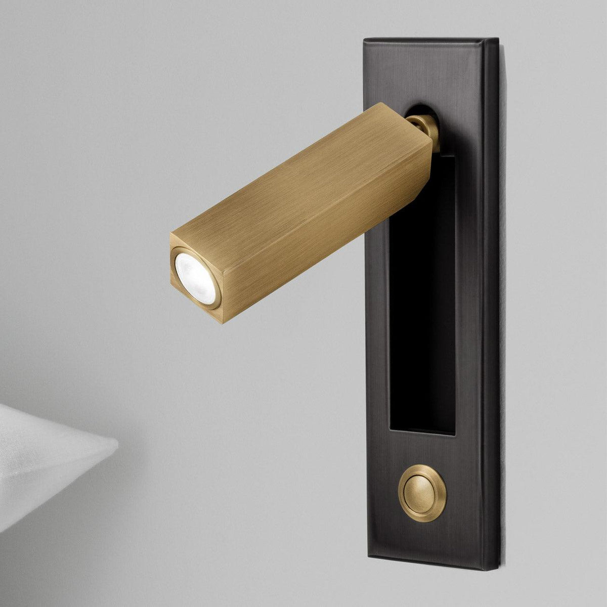 Aplique de pared moderno minimalista empotrado de aluminio con LED 1 luz