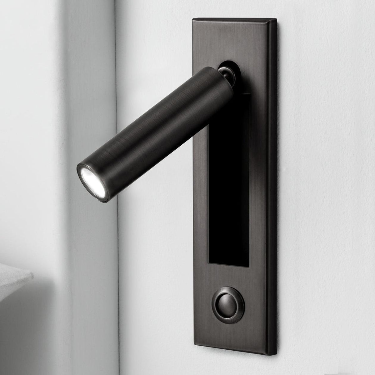 Aplique de pared moderno minimalista empotrado de aluminio con LED 1 luz