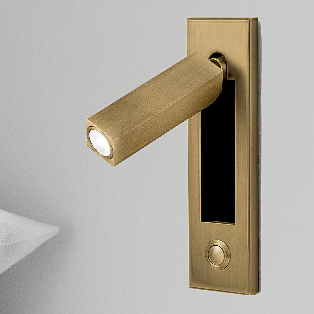 Aplique de pared moderno minimalista empotrado de aluminio con LED 1 luz