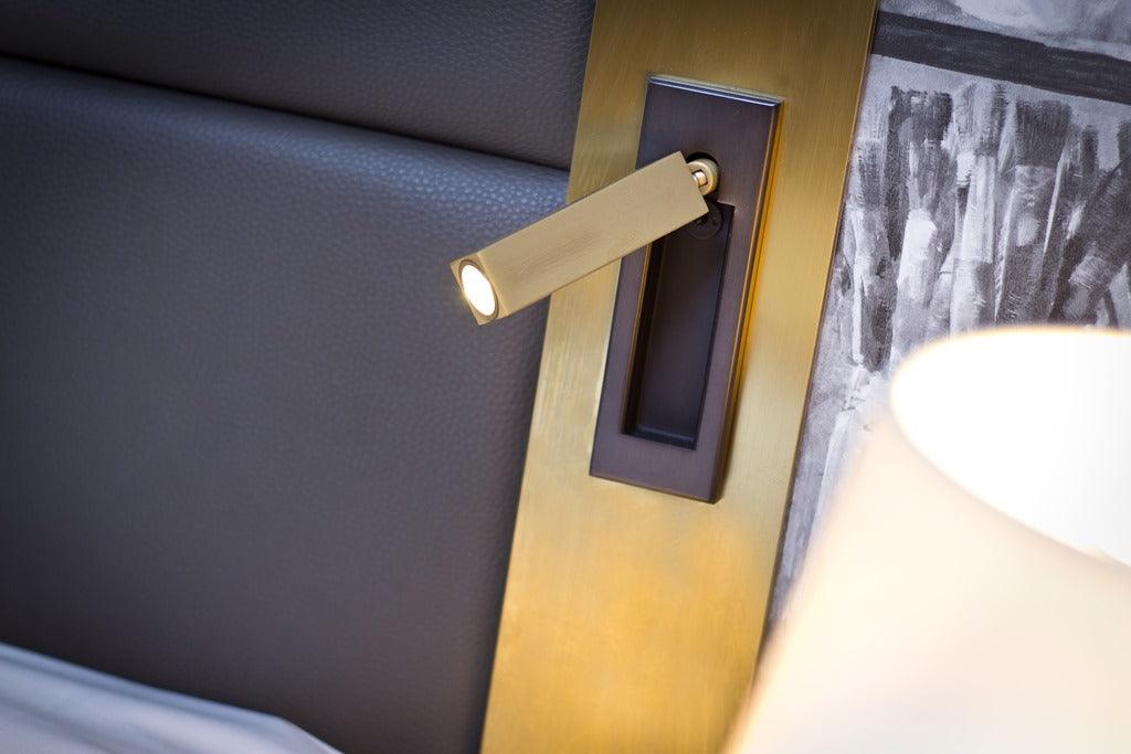 Aplique de pared moderno minimalista empotrado de aluminio con LED 1 luz
