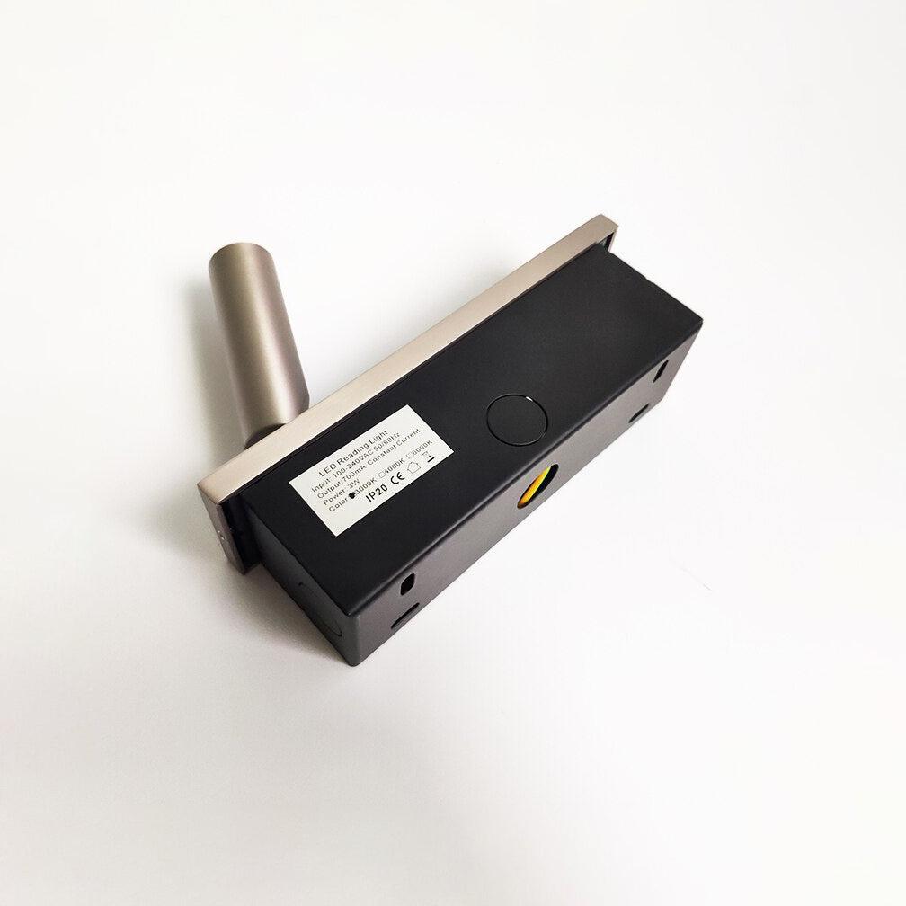 Aplique de pared moderno minimalista empotrado de aluminio con LED 1 luz