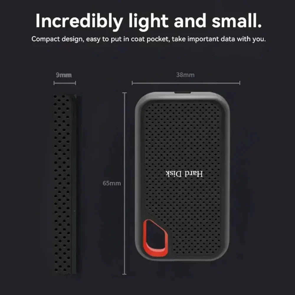 External Hard Drive Portable Metal High Speed Data Storage Drive