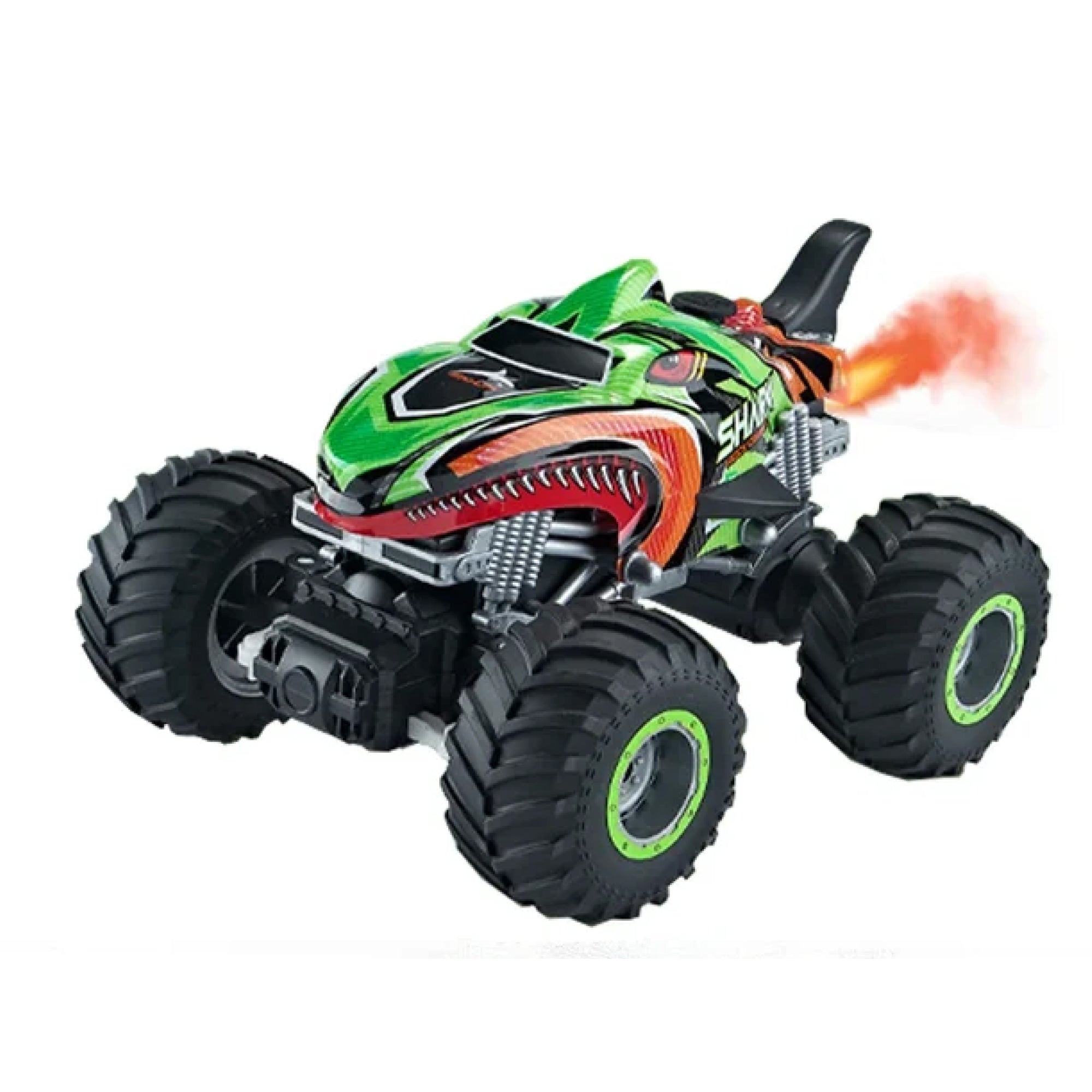 Camión monstruo todoterreno RC 4x4 – Coche de control remoto para escalar rocas y derrapar (diseño Shark Digger)
