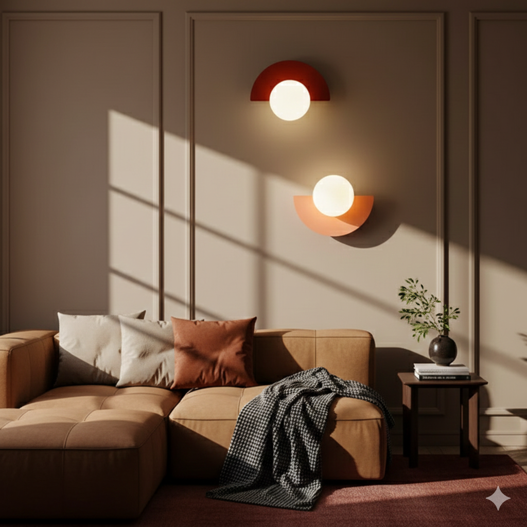 Applique da parete a globo in vetro minimalista moderna LED 1 luce