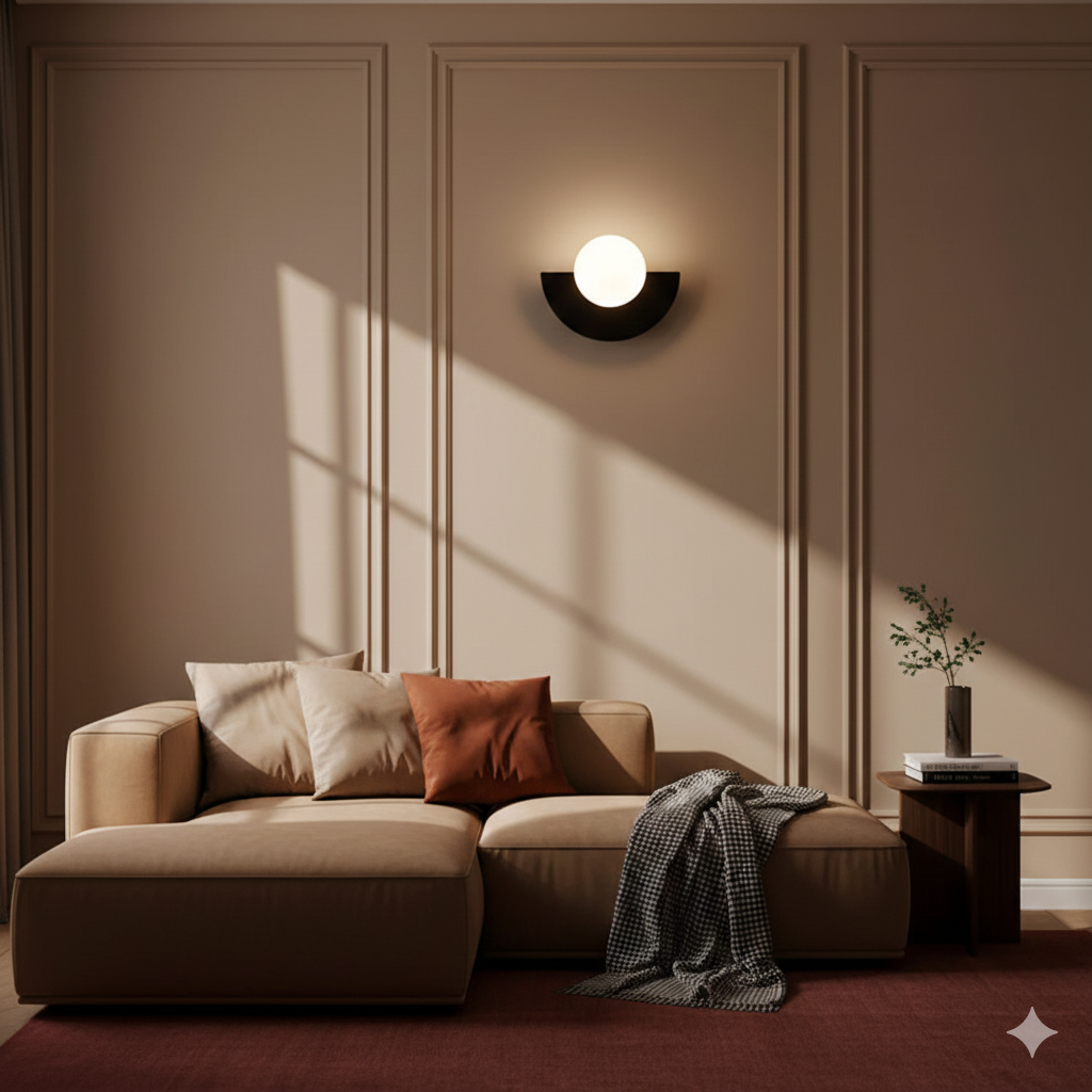 Applique da parete a globo in vetro minimalista moderna LED 1 luce