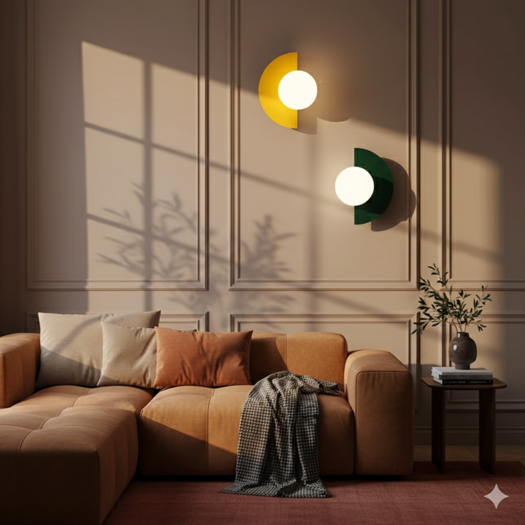 Applique da parete a globo in vetro minimalista moderna LED 1 luce