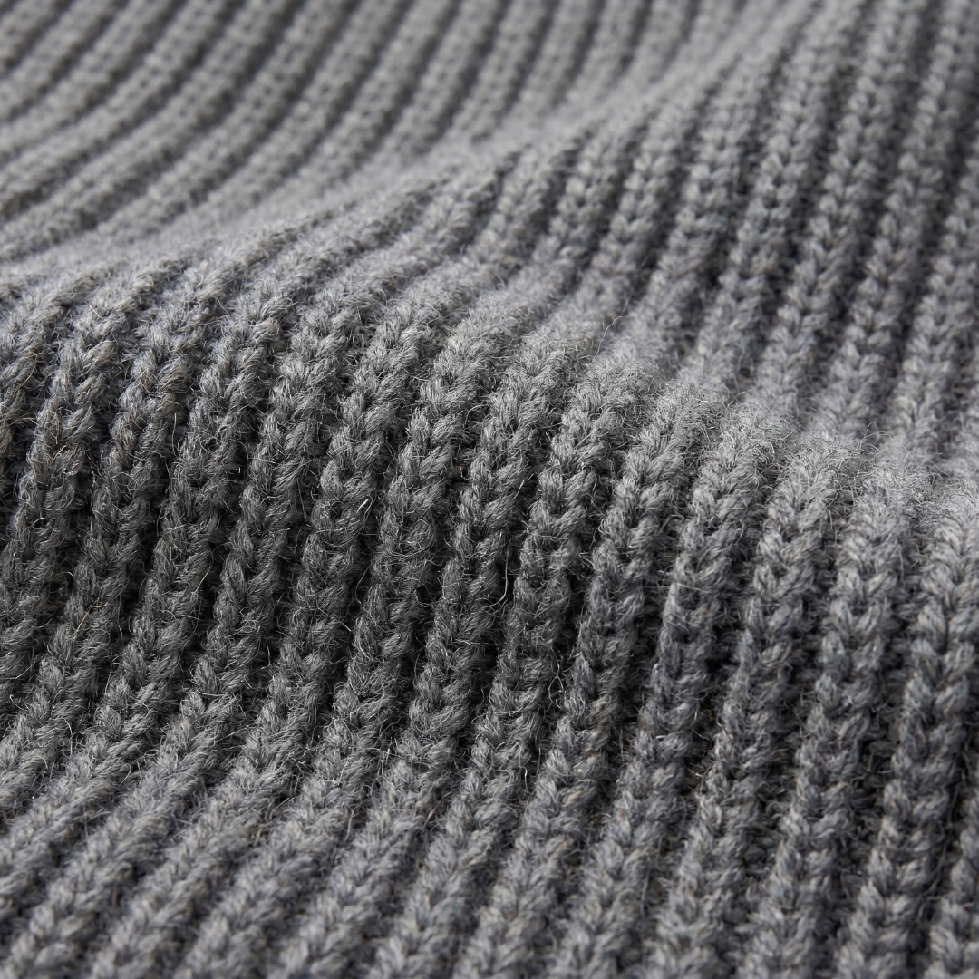 Grey English Rib Crewneck