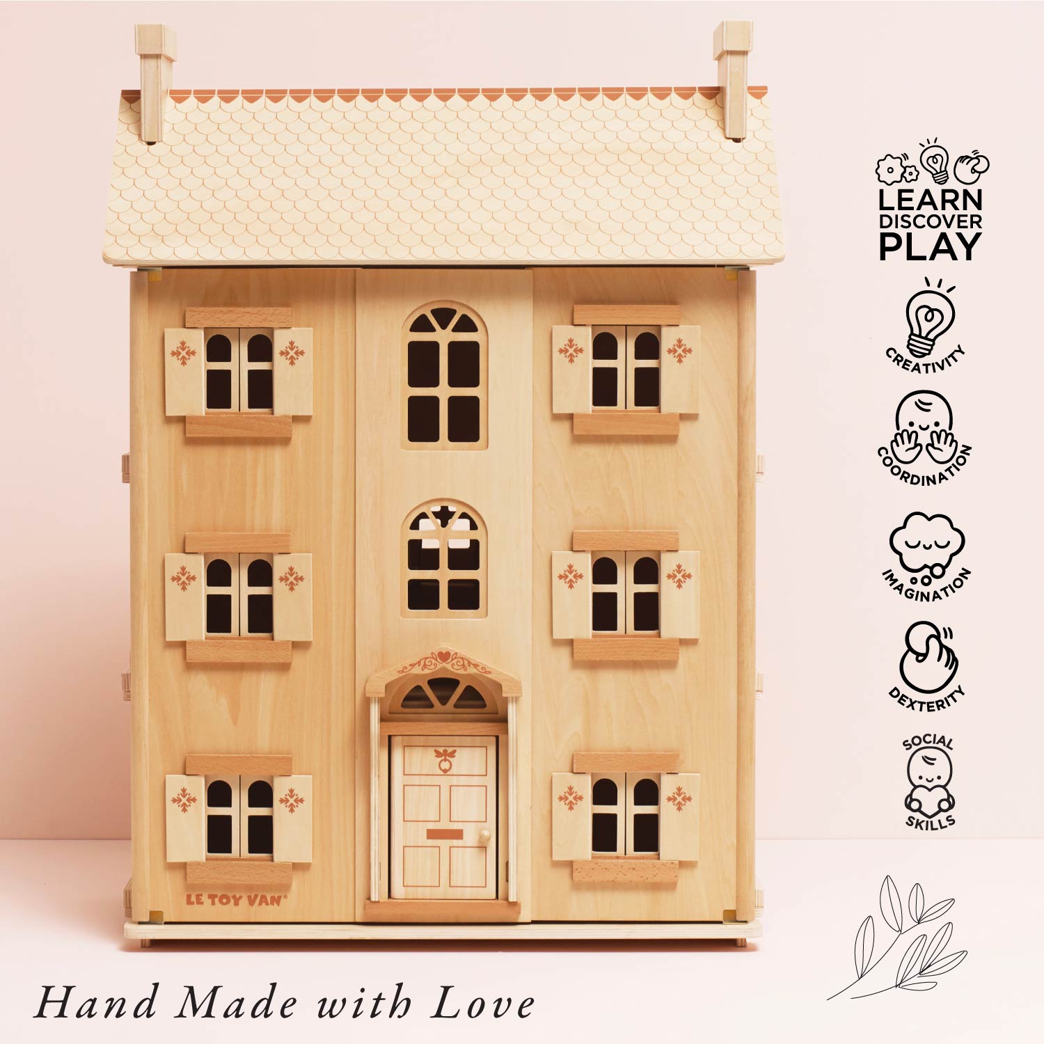 The Grand Natural Wood Dolls House