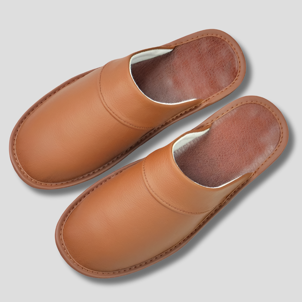Pantofole in pelle da uomo