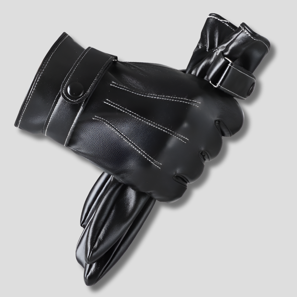 Elegant Leather Winter Gloves