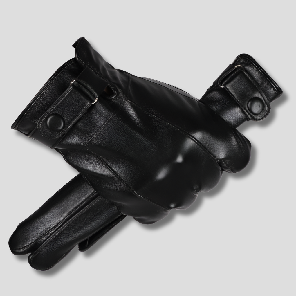 Elegant Leather Winter Gloves