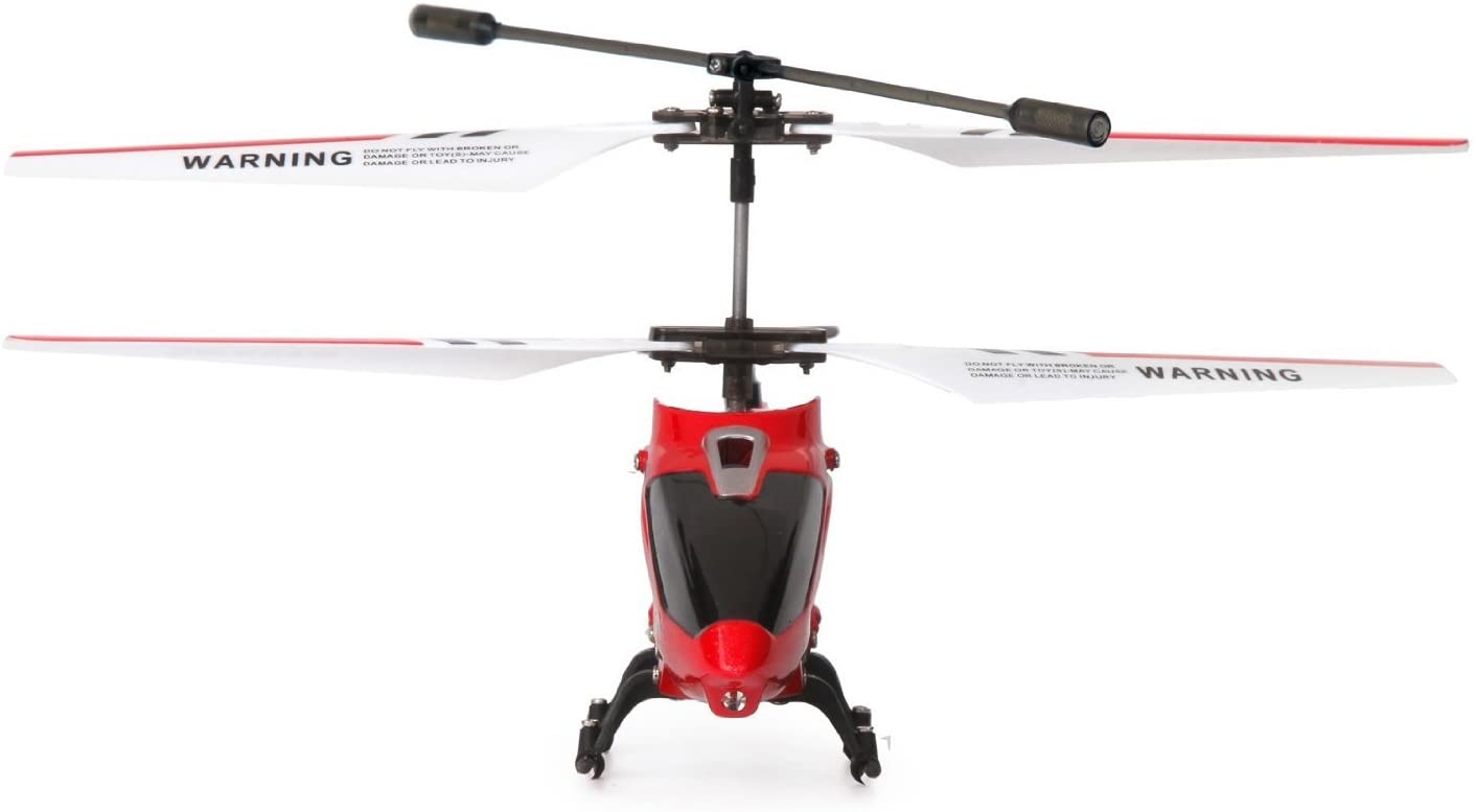 Uknuselig 3,5CH RC helikopter mini RC helikopter med gyro crimson