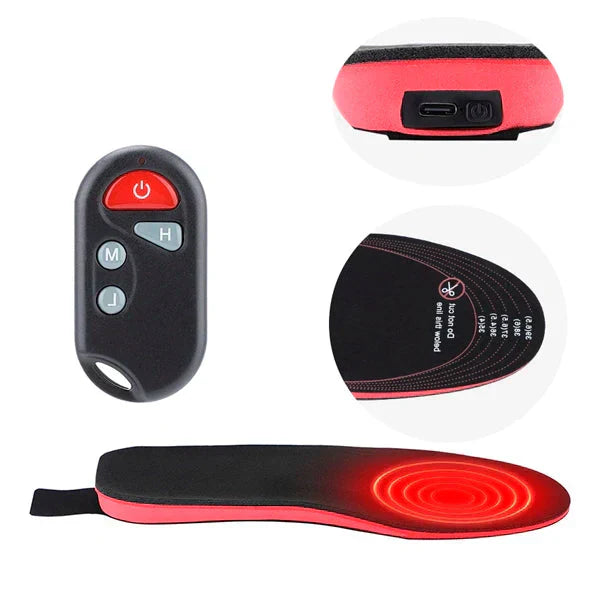 Soletta riscaldata wireless ricaricabile per scarpe, scaldapiedi