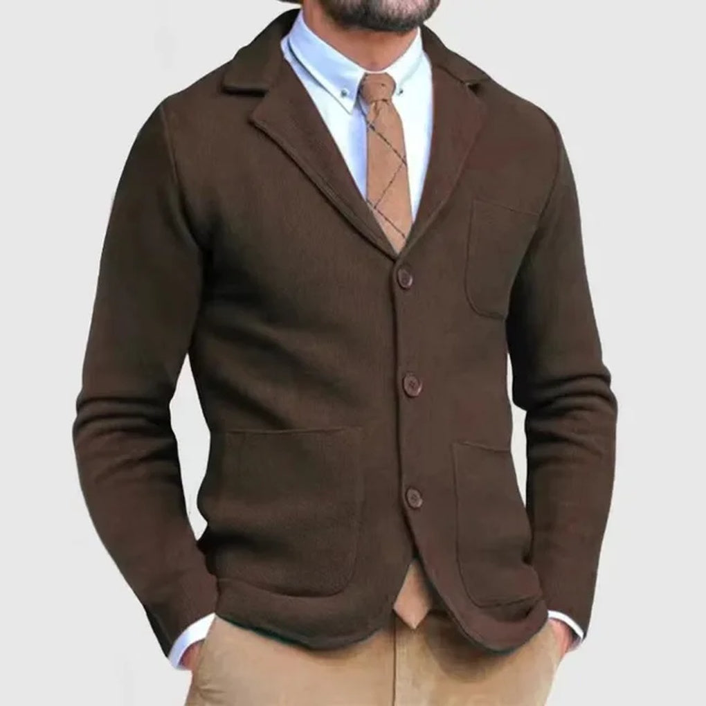 Herren Gestrickter Blazer – Feiner Stil