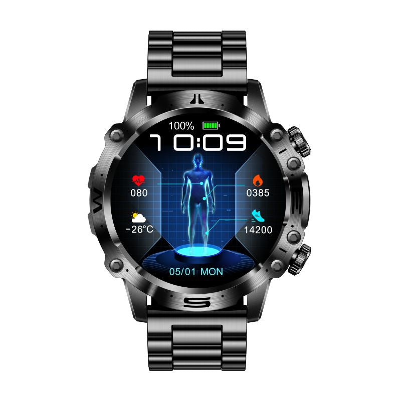 Premium ECG Smartwatch | EKG, Bloeddruk, Bloedsuiker & Gezondheidsinzichten
