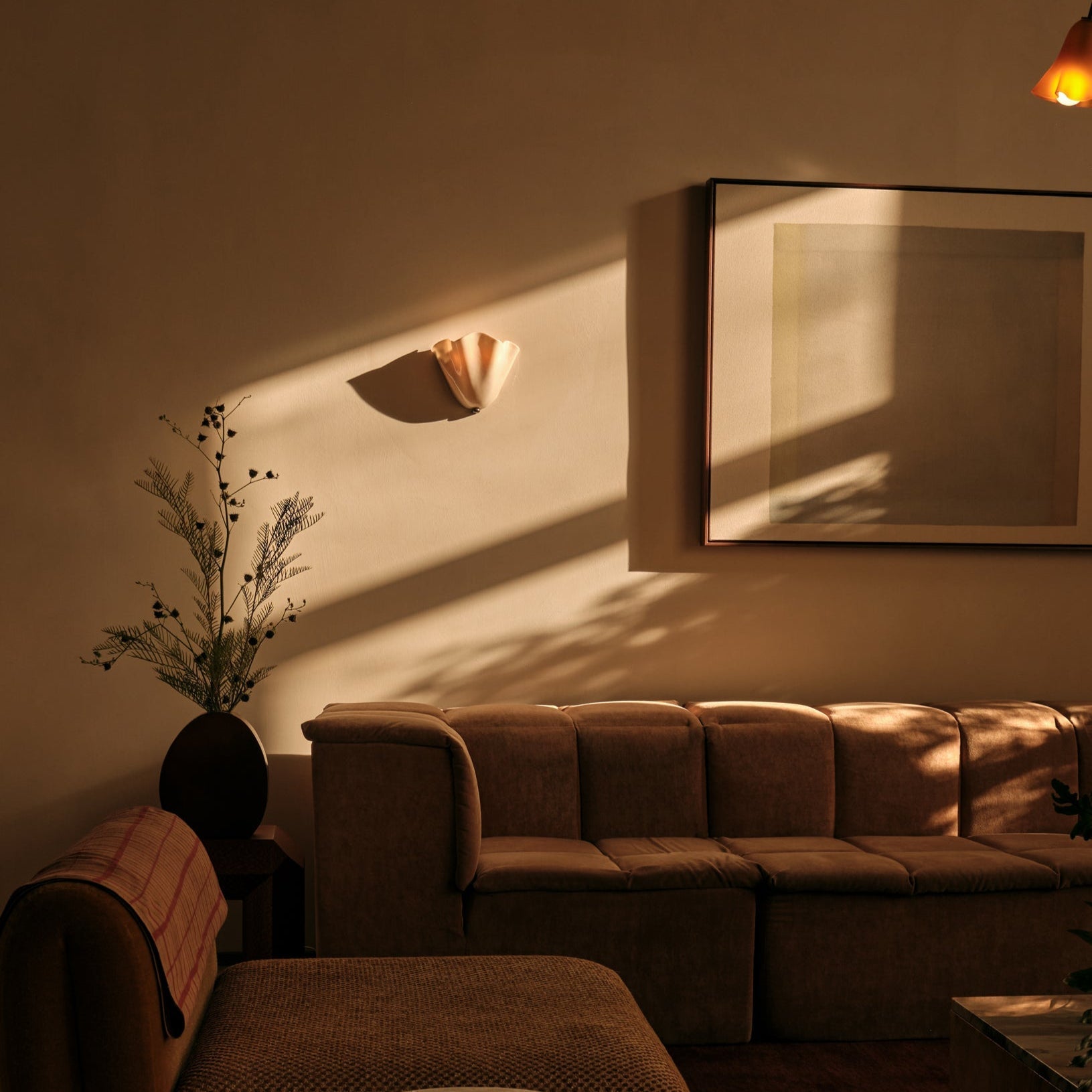 Retro Buntglas Rockmuschel LED-Wandleuchte 1-flammig