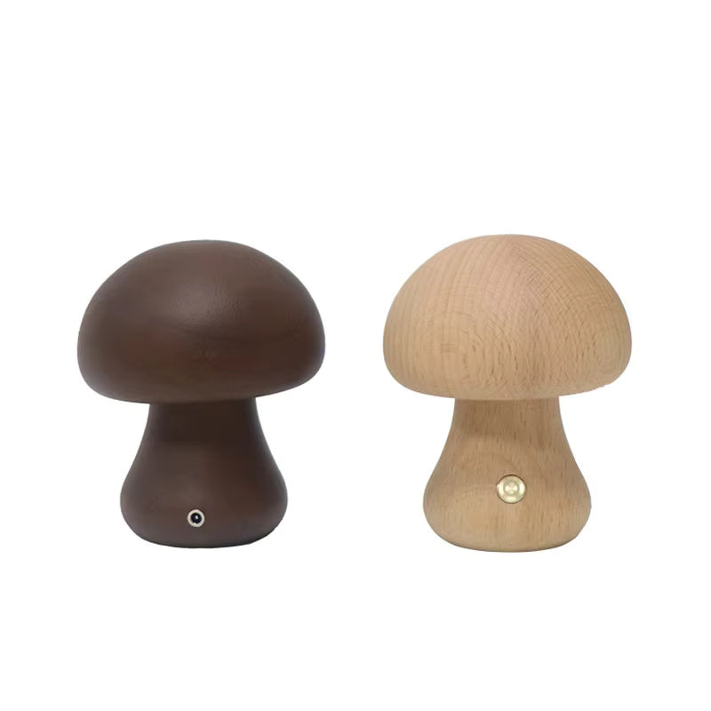 Moderne houten paddenstoel LED-tafellamp, 1-licht