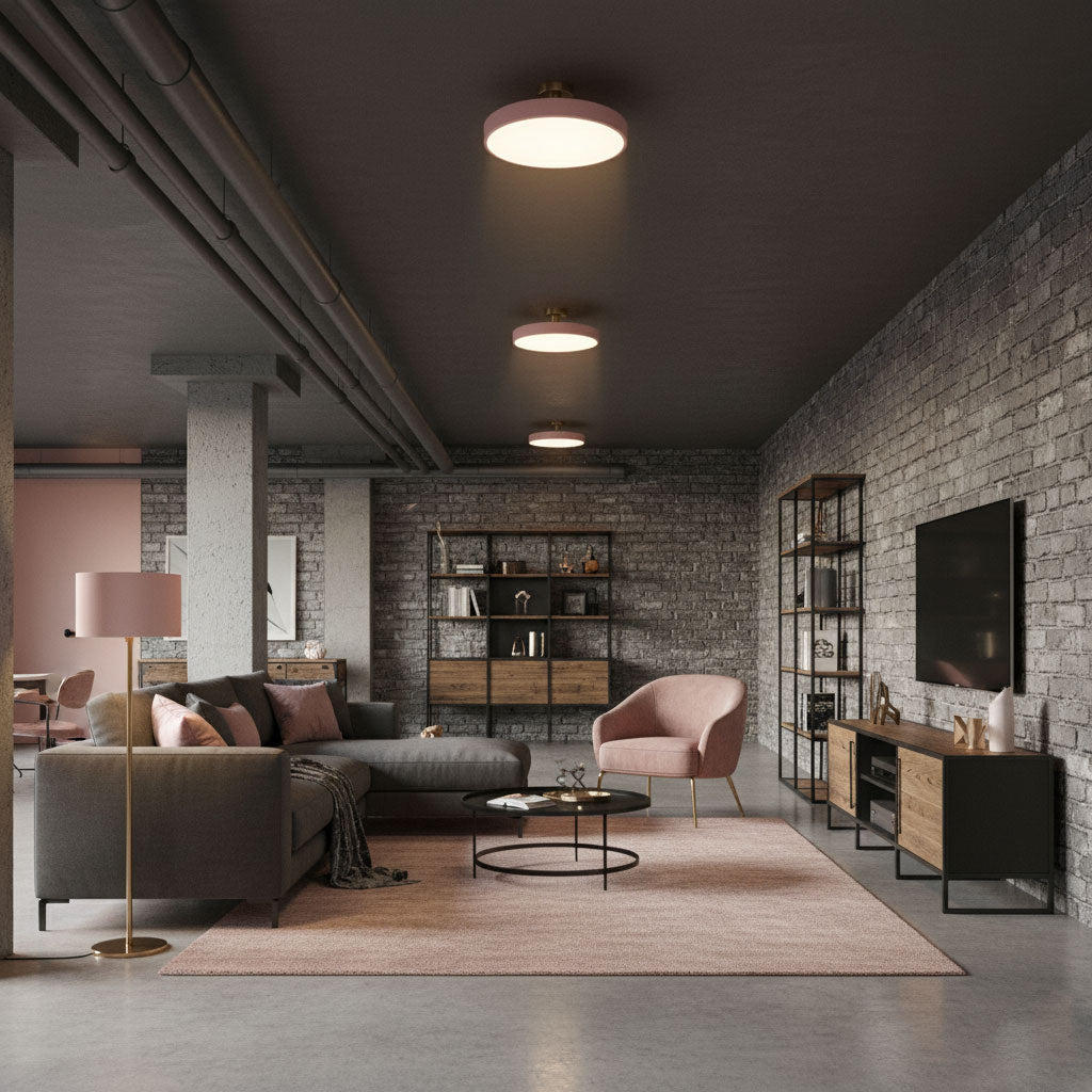 Lampada da soffitto moderna rotonda LED a incasso a 1 luce