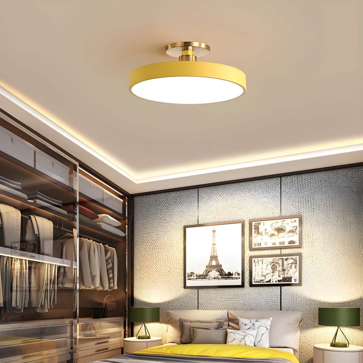 Lampada da soffitto moderna rotonda LED a incasso a 1 luce