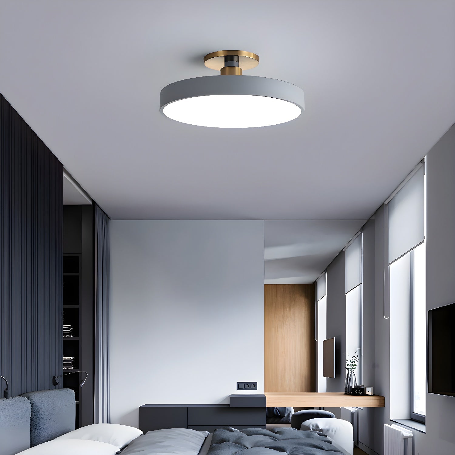 Lampada da soffitto moderna rotonda LED a incasso a 1 luce