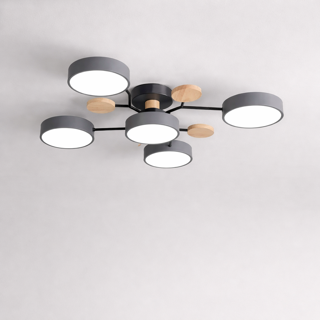 Moderne LED lysekrone 3-farvet loftspendel nordisk lampe til stue og soveværelse