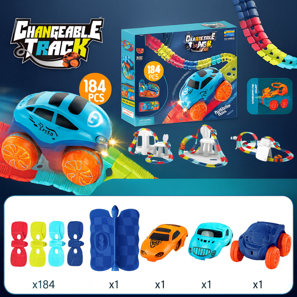 Children Toys Race Track Car Set Flexible Loop Stunt Racing Game