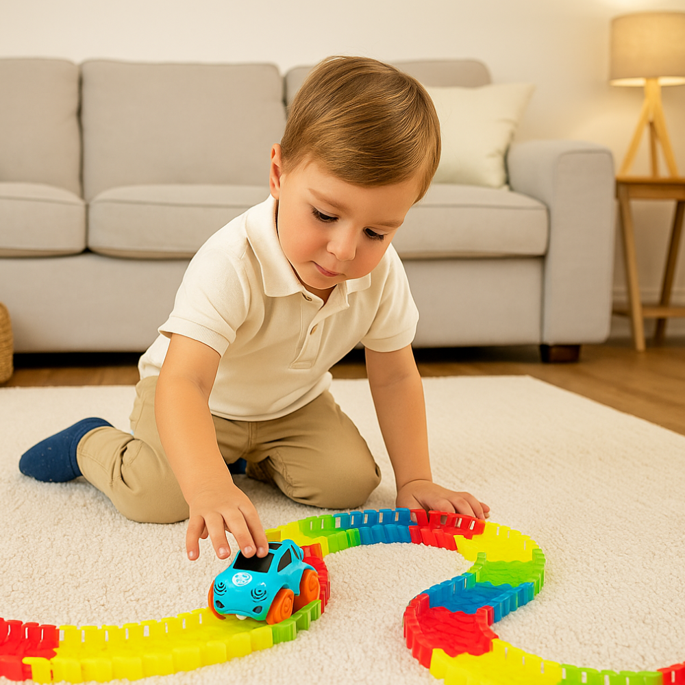 Children Toys Race Track Car Set Flexible Loop Stunt Racing Game