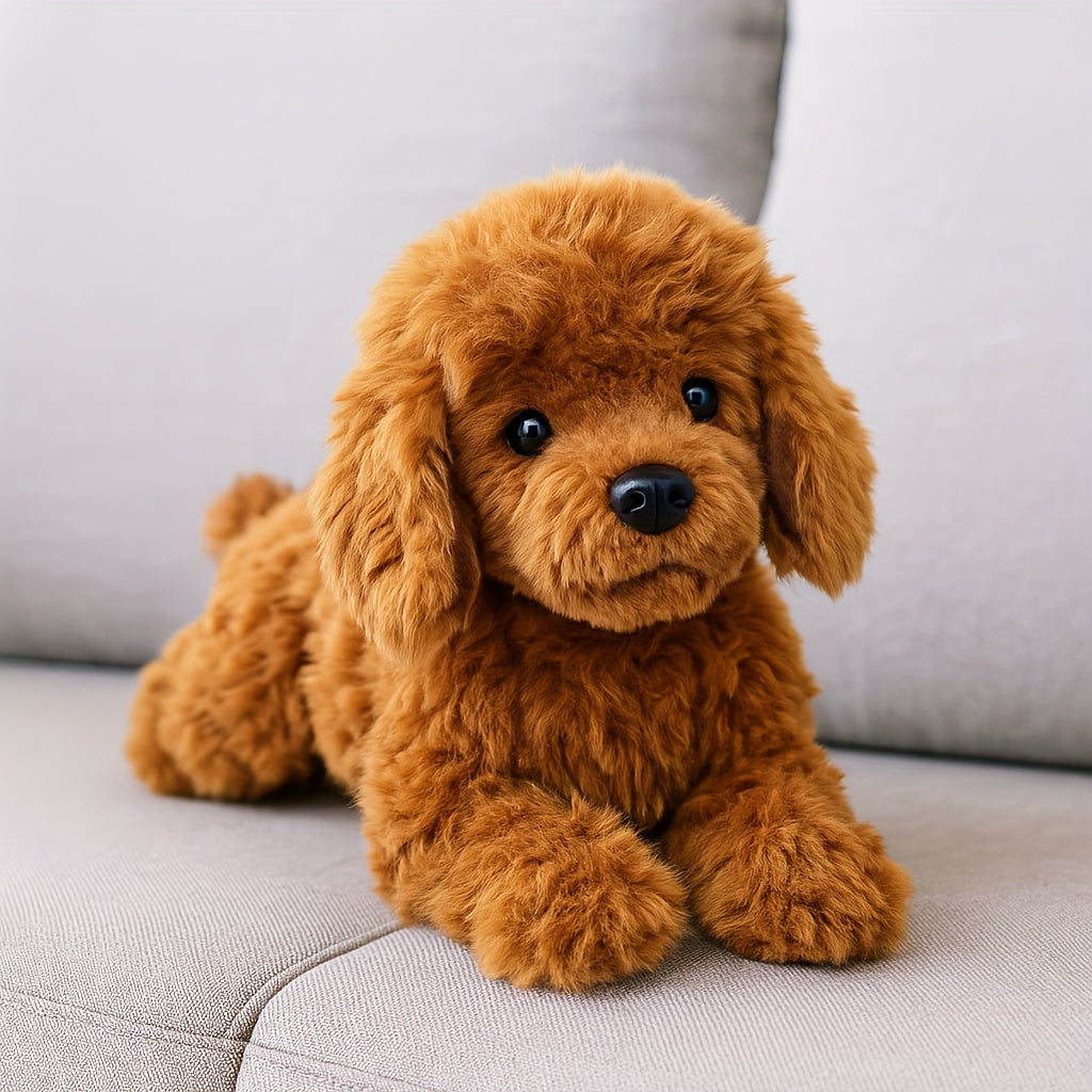 Giocattolo per bambini a forma di cane di peluche, orsetto realistico in poliestere morbido, 40 cm