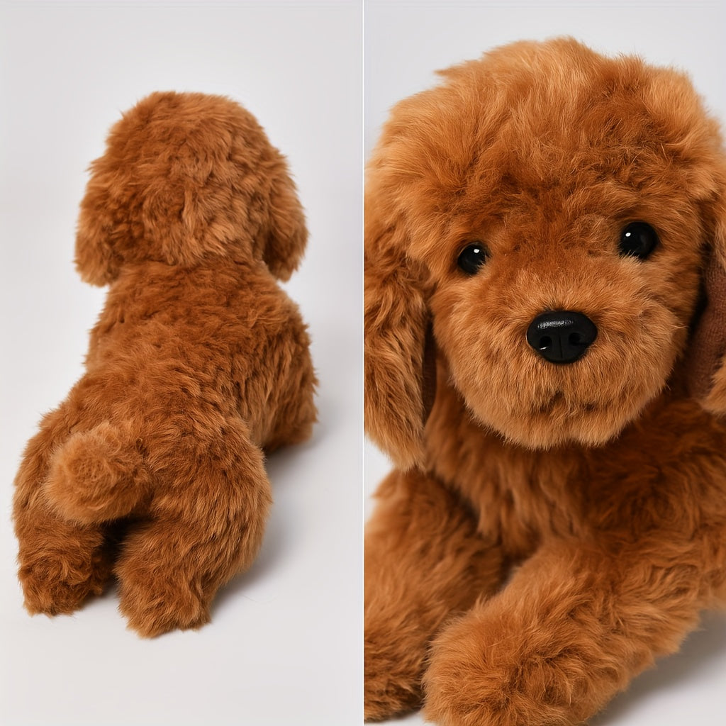 Giocattolo per bambini a forma di cane di peluche, orsetto realistico in poliestere morbido, 40 cm