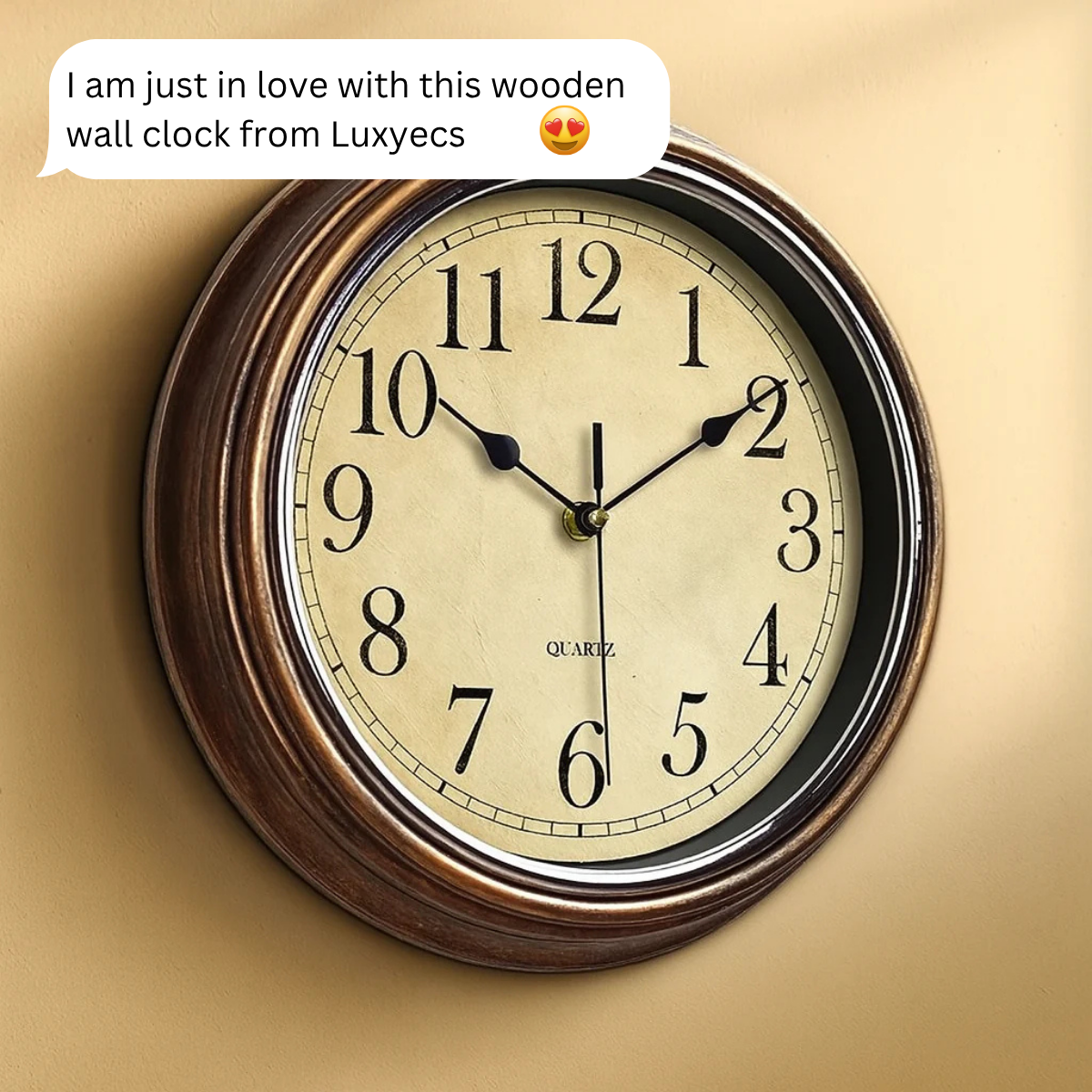 Frosetpro | Klassische Holz-Wanduhr – Leise & Zeitlose Eleganz